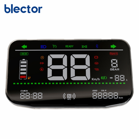 Màn hình đèn LED đầy màu sắc không có chìa khóa NFC Power On/Off Speedmeter cho xe tay ga điện/xe máy/xe máy 605